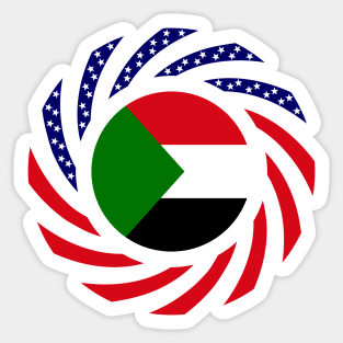 Sudanese American Multinational Patriot Flag Series Sticker